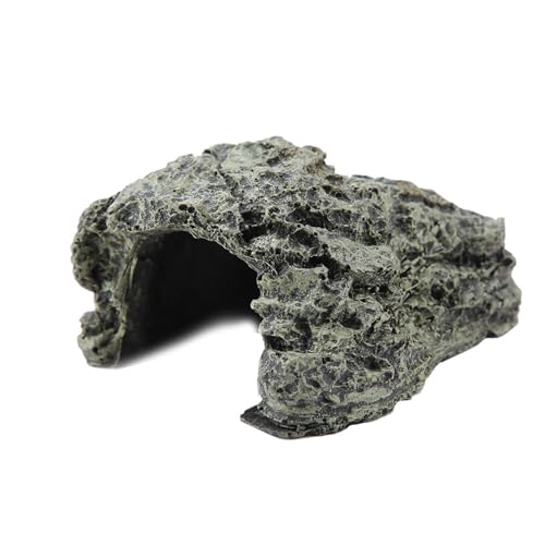 Aquariumdekoration, Reptilienhöhle Höhle, Fischhöhlenaquarium für Schildkröten Reptilien Lebensraumdekoration versteckt (S)