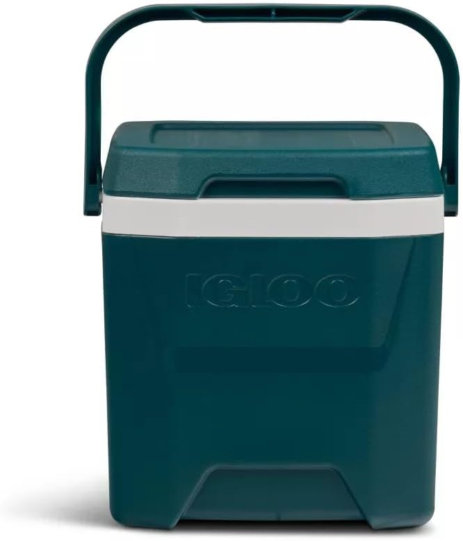 Igloos Cooler Hard-Sided Ice Chest, Insulated Portable Cooler, Heavy-Duty, Leak-Resistant Lid, Lightweight Ergonomic Handle