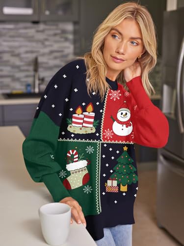 Image of EFAN Womens Oversized Sweaters Batwing Sleeve 2026 Fall Fashion Outfits | Trendy Chunky Knit Pullover, Slouchy Fit Clothes, Cozy Layering Essentials, Cute Winter Clothing, Comfy Casual Daily Wear