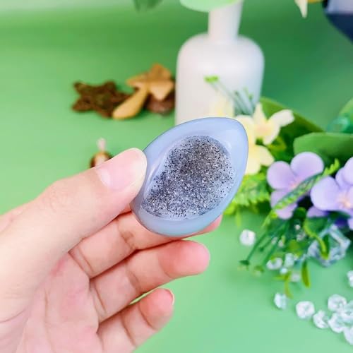 Beautiful Quartz Agate Egg Shaped Crystal geode Home Decoration Gift
