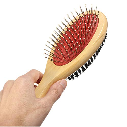 Combo Pin & Bristle Grooming Brush for Dogs and Pets with Durable Handle - Image 5