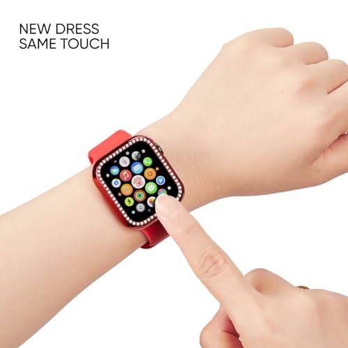 Image of Adorique 3-in-1 Compatible for Apple Watch Band 40mm 41mm 42mm 44mm 45mm 46mm, Soft Silicone Sport Strap for iWatch Series SE 10 9 8 7 6 5 4 3