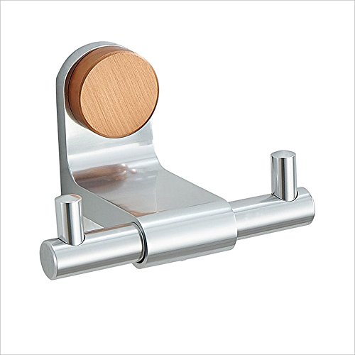 Preisvergleich Produktbild JiuErDP Aluminium-Kleiderhaken für den Badbereich Einzelhaken Doppelhaken Kleiderhaken Wandhaken (Lochanlage) Kleiderhaken
