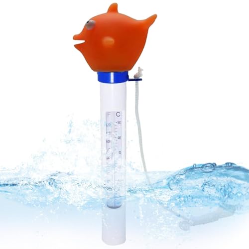 Thermomètre flottant de piscine avec corde et moniteur animal dessin animé pour enfant