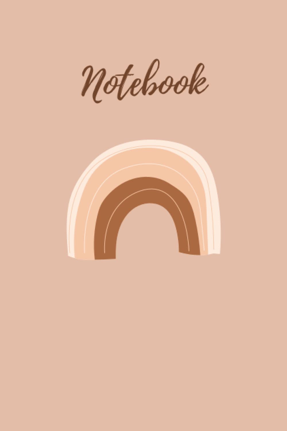 Notebook: Nude inspired rainbow blank lined notebook