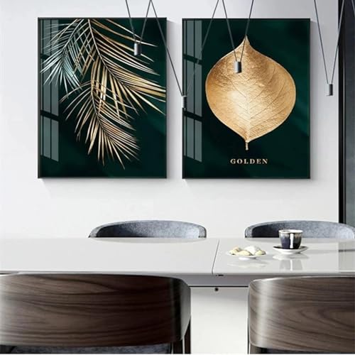 Affiche et impression nordique noire et dorée grand format 60x90 triptyque