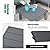 Soleil Jardin 4-Piece Outdoor Patio Furniture Set L-Shaped Aluminum Sectional Sofa with Coffee Table All-Weather Patio Conversation Set with Cushions, Dark-Grey