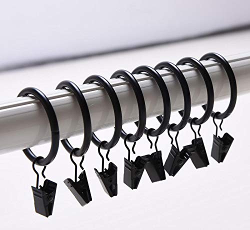 Magnolian 100 Pack Party Light Hanger Hanging Clamp Hooks Metal Hanger Clips Shower Curtain Rings Multifunctional Clip Hooks For String Lights Party Supplies Outdoor Activities, Black #TOP5