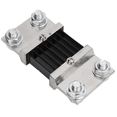 Leapiture 4pcs 75mV DC Current Shunt Resistor Shunt Resistance Current Meter Shunt Resistor Manganese Copper Alloy for Ammeter Shunt FL?2(800A-silver)