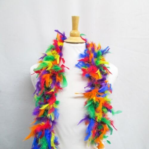 Heavy Weight Chandelle Feather Boa 72in Long for Costumes Theatre Rainbow Madness Fabric