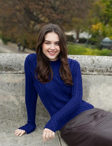 Image of v28 Women Crew Neck Knit Stretchable Elasticity Long Sleeve Sweater Jumper Pullover