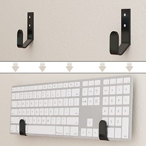 Keyboard Wall Hanger Universal For Gaming Mechanical Keyboards, Keyboard Wall Mount Storage Organizer Compatible With Logitech/Razer/Microsoft/Kensington, Etc, For Devices Thickness < 2.5Cm #TOP4