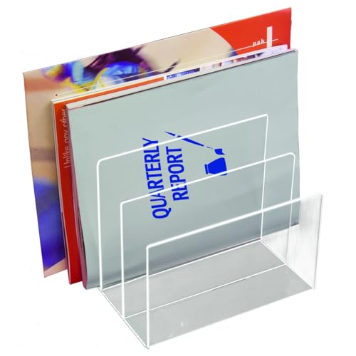 Kantek Clear Acrylic Desk File, 3 Sections, Letter To Legal Size Files, 8