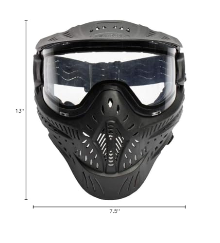 HK Army HSTL Goggle Paintball Airsoft Mask with Anti Fog Thermal Lens (Black/Clear Lens)