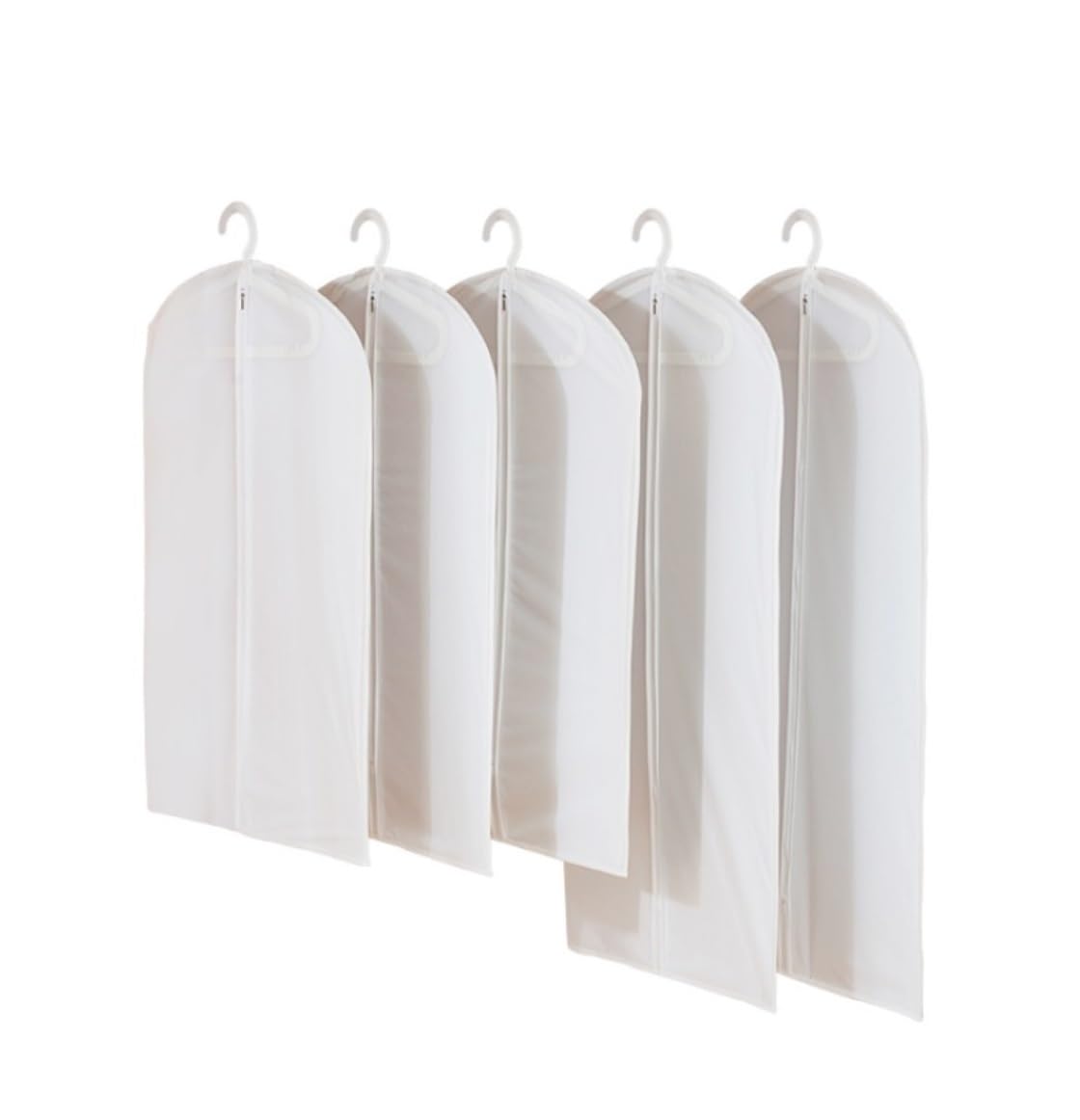 Portatrajes Funda Traje Bolsas De Ropa Para Colgar Ropa, Bolsas De Almacenamiento De Viaje Semitransparentes Para Organización De Armario, 4 Uds. Funda Ropa Portatrajes Viaje (Color : White, Size :