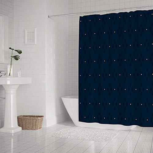 Rideau de douche lavable en polyester imperméable multicolore