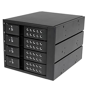 StarTech.com 4-fach 3, 5 Zoll trägerloser SATA Festplatten Aluminium Wechselrahmen/Backplane, 4 Bay 3, 5 Zoll (8, 9cm) Mobiles HDD Speicher Rack
