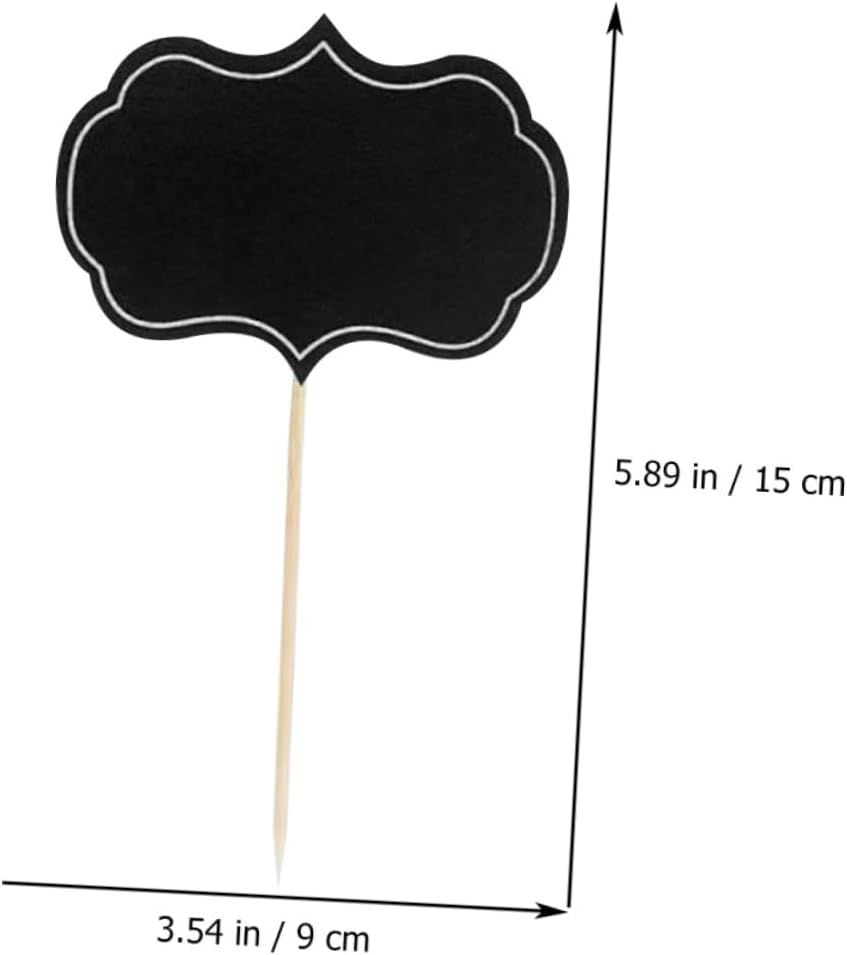 80pcs Blackboard Paper Toothpick Flags Writable Xmas for Wedding Buffet