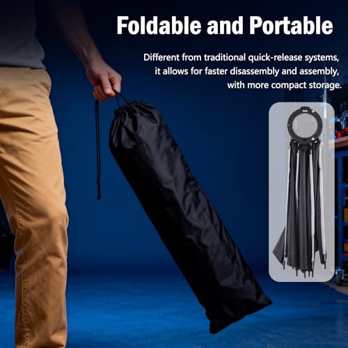 35.4"/90cm Bowens Mount Softbox, Quick Release Octagonal Softbox with Honeycomb Grid, Light Diffusers, Carrying Bag, Professional Soft Box for Studio Photography Lighting Flash by SH - Used condition - Image 6