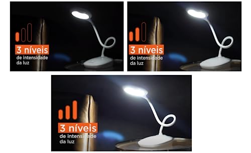 Luminaria LED de Mesa Black+Decker, Branca, 6W, Bivolt, Conector USB