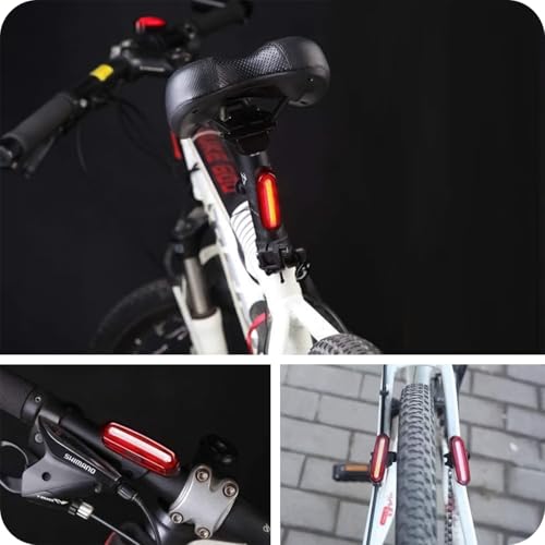KRUMAD Lampka rowerowa tylna LED USB, wodoodporne światło rowerowe z 4 trybami, akumulatorowe oświetlenie roweru, lampka tylna na rower MTB, gravel, szosa, e-bike, akcesoria rowerowe