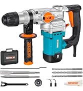 Berserker 1-1/8" SDS-Plus Rotary Hammer Drill with Safety Clutch,9 Amp 3 Functions Corded Rotomar...