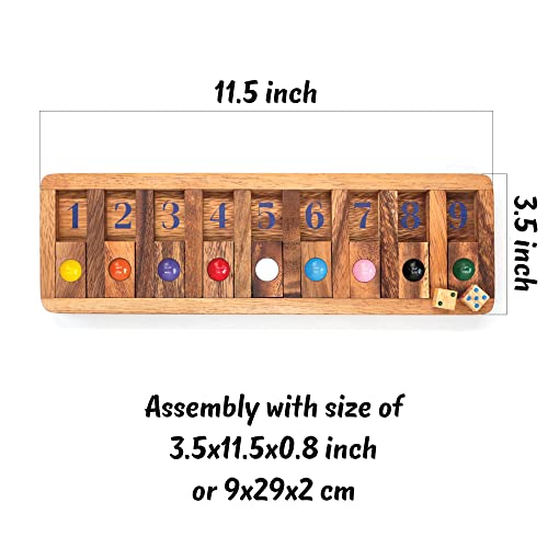 Shut The Box Board Games With Math Kids Player Wooden Box Of Brain Teaser Puzzles For Family Educational And Get Fun On Game To Teach Kids To Count On Math #TOP2