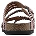 WHITE MOUNTAIN Women's Hayleigh Signature Comfort Molded Braided Footbed Sandal, Blush/Suede, 8 M