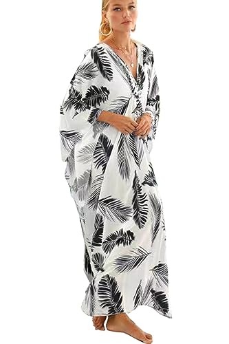 Cubre bikini caftán bohemio suelto para evitar el calor