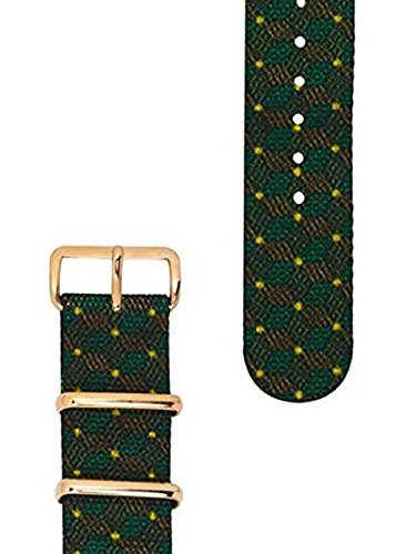 HyperGrand Mens 20 mm NSH2LPCNRB Leprechaun Nato Strap w/Rose Gold Stainless Steel Hardware