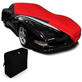 SR1 USA C5 Corvette Car Cover - Custom Fit Outdoor/Indoor Protection Ultraguard Plus 300 Denier Water Resistant - High End Fit for 1997-2013 C5, C6, Z06, Convertible, Hardtop Corvettes (Red/Black)