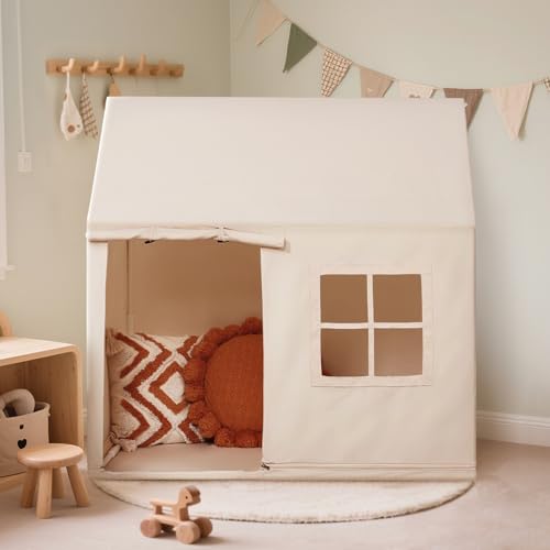 Wilwolfer Kinderzelt Indoor: Spielzelt für Kleinkinder – Tipi-Zelt für drinnen | Spielhaus für Jungen & Mädchen | Geburtstagsgeschenk & Kinderzimmer-Spielzeug