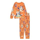 Bluey Unisex Kids' 2-Piece Loose-fit Pajama Set, Soft & Comfortable, BLUEY TREAT, 4