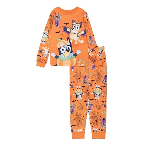 Bluey Unisex Kids' 2-Piece Loose-fit Pajama Set, Soft & Comfortable, BLUEY TREAT, 4