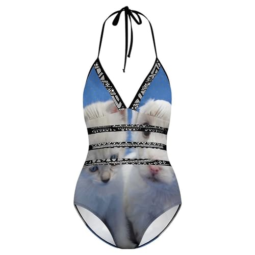 Monokini costume de natation chaton et chiot pour masquer les complexes - 4