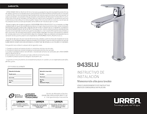 Encuentra la mejor selección de Monomando para lavabo urrea - solo los mejores. 23 Imagen adicional