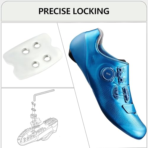 4PCS Cycling Shoes Clips Cleats Compatible with Shimano SPD SM-SH51 SM-SH52 SM-SH55 SM-SH56 29.4x39.3mm Bike Shoes Bike Pedal Cleats3