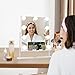 FENCHILIN White Hollywood Vanity Mirror with Lights 9 Dimmable Bulbs Makeup Mirror with Smart Touch Control for Glam Room Bedroom Detachable 10X Magnification Rotation White