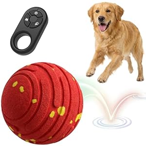 Interactive Dog Toys with Remote Control, Smart Interactive Dog Ball with 3 Modes, Auto-Moving&Bouncing, High-Resilience&Chew Resistant E-TPU Dog Ball, IPX6 Waterproof, Rolling Ball Dogs
