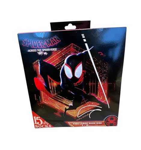 Kids' 15 Days of Socks - Large, Shoe Size: 3-10 (Compatible with Spider)