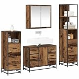 【Points forts】 Le bois d'ingénierie garantit une durabilité et un look agréable. Le set inclut un meuble miroir, un meuble sous lavabo et deux autres pièces de rangement, offrant des options de stockage diversifiées. Le design mural économise l'espace en élevant les meubles et en facilitant leur placement. Un entretien facile assure la longévité et l'allure continue, alliant pratique et style.