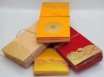 SEJASCOLLECTIONS Wedding Gift Envelopes pack of 40 pcs (4 packs) Coin Money Cash Gift Cover Shagun Birthday Diwali Lifafa Assorted Multicolour Premium Envelopes.-image-40