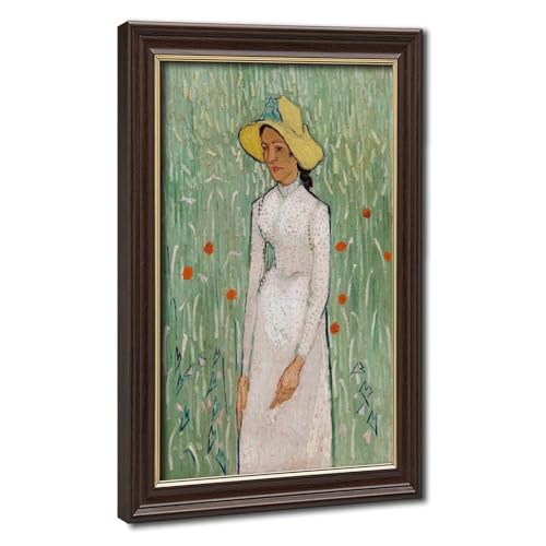 Toile Van Gogh Poster Girl in White : cadre déco murale grand format 50x76