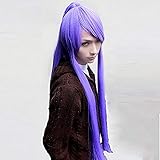 SEIZIS Kamui Gakupo Lila 100cm Lange gerade Cosplay Kostüm Perücke + 1 Pferdeschwanz + Perücke Kappe ALS das Bild Coser Wig