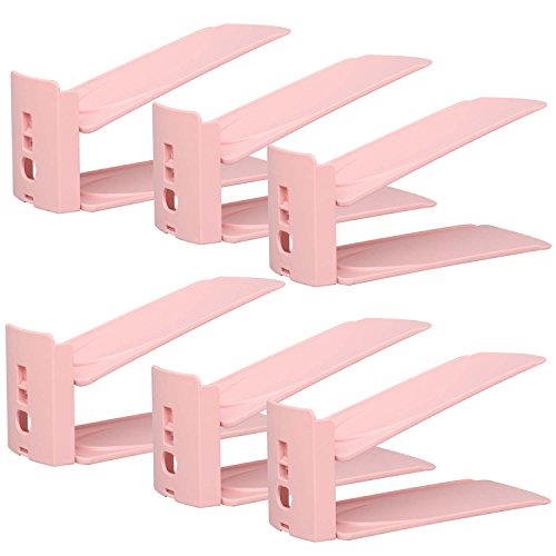 hulisen Ruimtebesparende Schoenhouder Schoenenrek, Roze, 28 x 9,9 x 18,7 cm