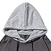 Maiyifu-GJ Men's Color Block Casual Hoodie Pullover Hip Hop Patchwork Hooded Sweatshirt Casual Long Sleeve Hoodies Outwear (Dark Grey,3X-Large)