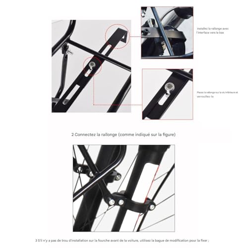 Porte-bagages pour vélo et support de transport multifonction pour fourche - 7