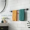 KOKOSIRI B4005-P Toallero de barra, accesorios de baño, toallero de níquel cepillado para pared de baño o cocina, disponible en cromo, acero inoxidable y negro mate