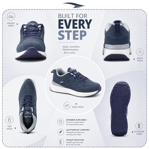 Image of ASIAN Toronto-03 Sneakers for Men with Premium Suede Upper, Soft Cushioned Midsole, Stylish Everyday Design, Durable Outsole, Ideal, Travel & Casual Outings