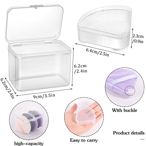 3 Pcs Makeup Sponge Holder Case, Beauty Blender Holder Cosmetic Egg Makeup Sponge Powder Puff Protective Container Storage Box For Travel (Transparent) #TOP25